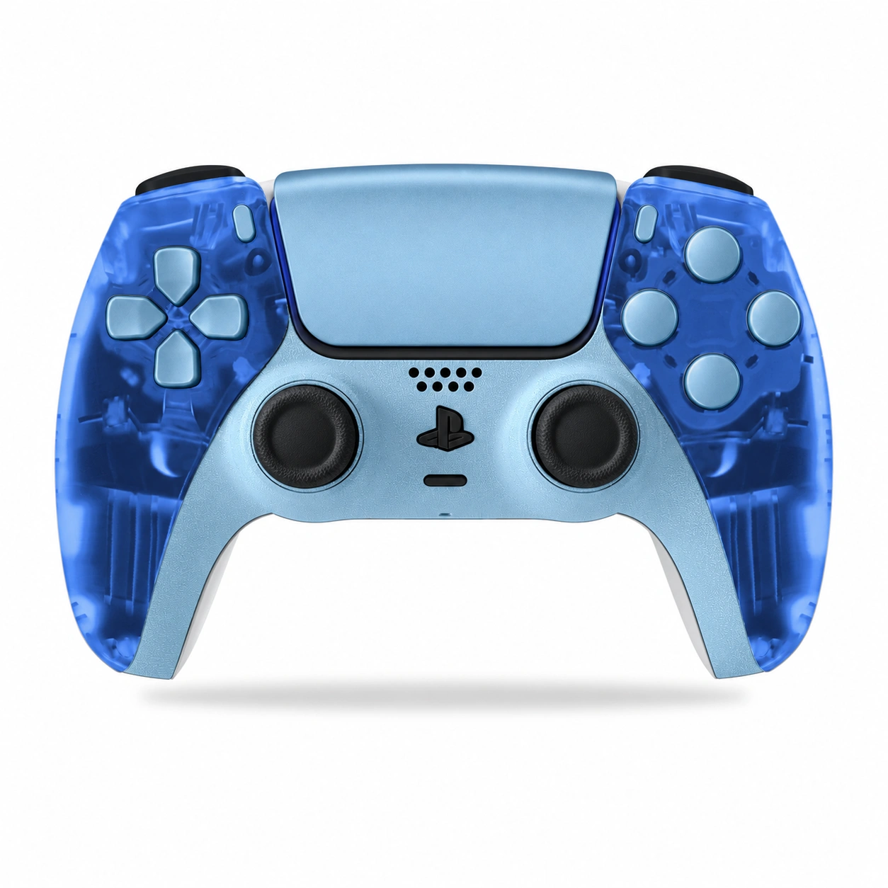 Transparent PS5 Controller Cobalt Titanium