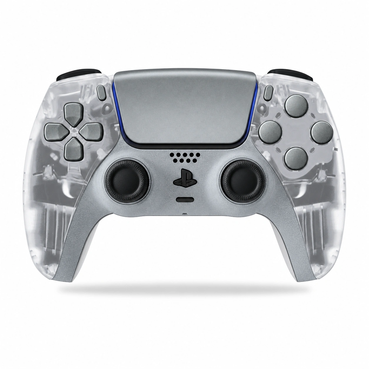 Transparent Clear PS5 Controller Clear Steel