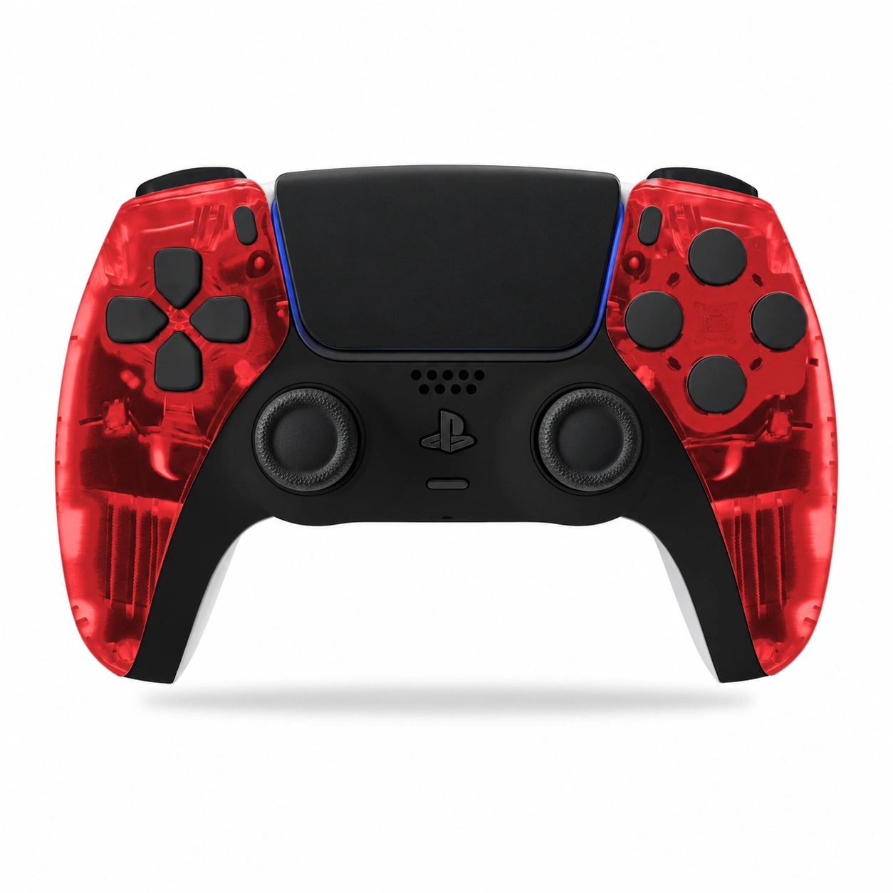 Transparent PS5 Controller Ruby Noir
